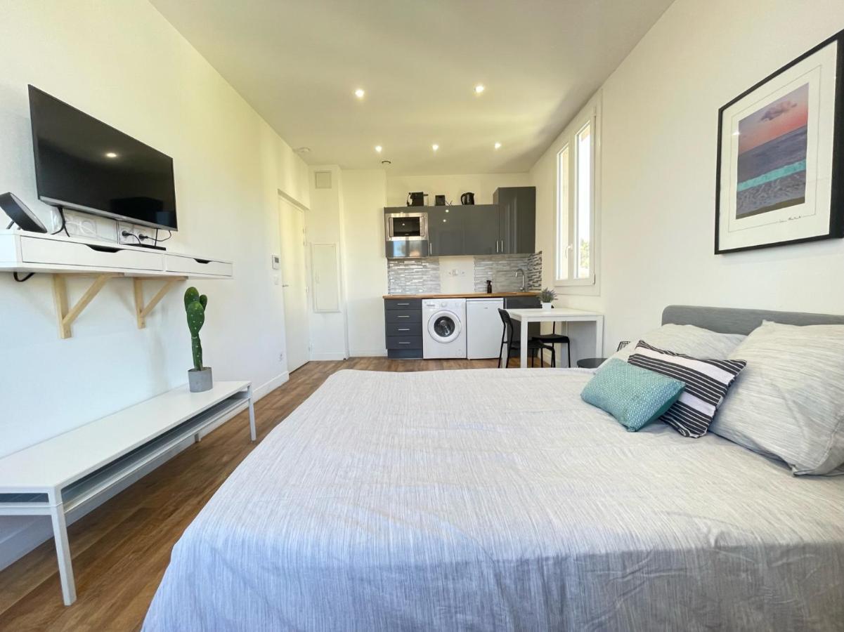 Nice Renting - Cambrai02 - Studio Beach Sea View - Ac - Promenade Des Anglais Eksteriør billede